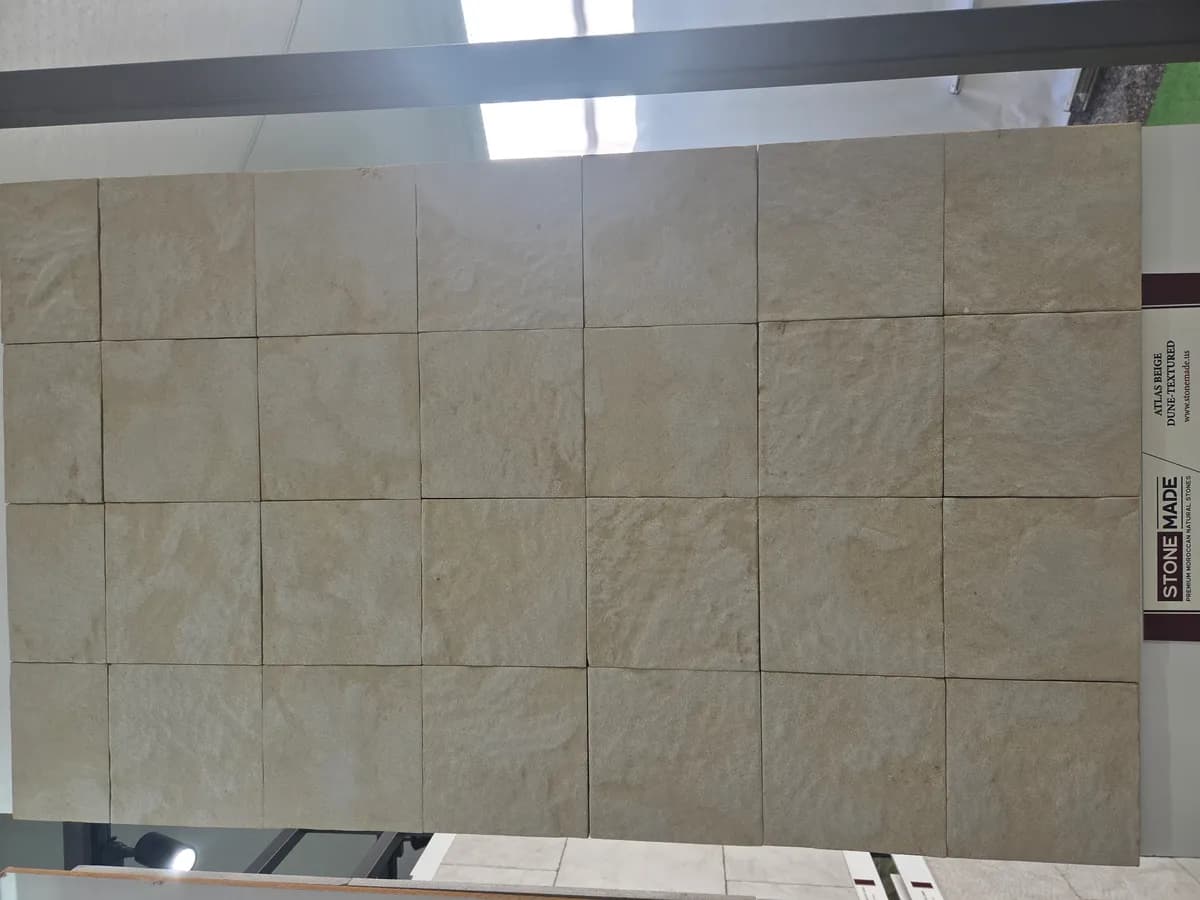 Atlas Beige Dune-Textured — Atlas Beige with Dune-Textured finish, Moroccan natural stone texture