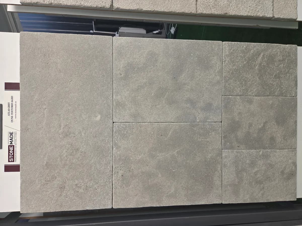 Atlas Grey Dune-Textured Aged — Atlas Grey with Dune-Textured Aged finish, Moroccan natural stone texture