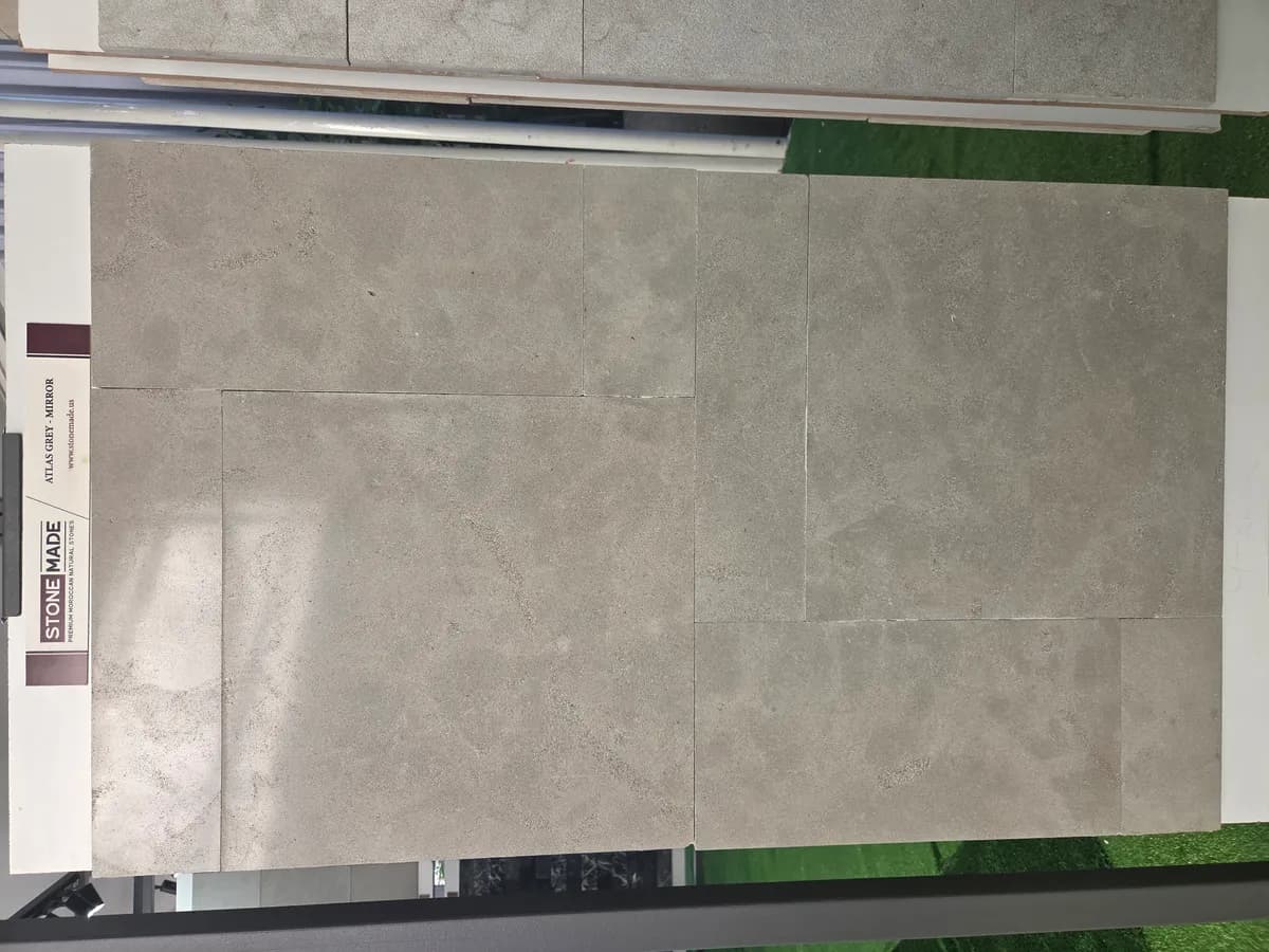 Atlas Grey Mirror — Atlas Grey with Mirror finish, Moroccan natural stone texture